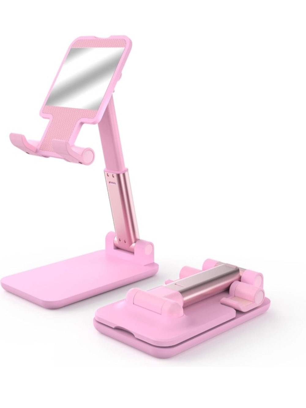 Foldable Adjustable Desktop Stand for Phones & Tablets Pink